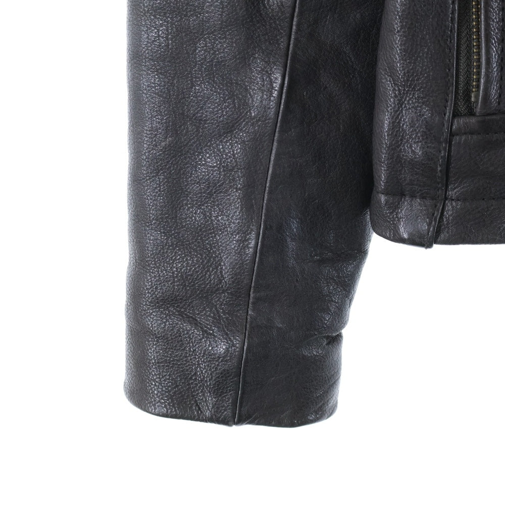 AVIREX(アヴィレックス) Single Riders Jacket フロントジップアップ シングルライダースジャケット カウレザージャケット ブラック 6101011