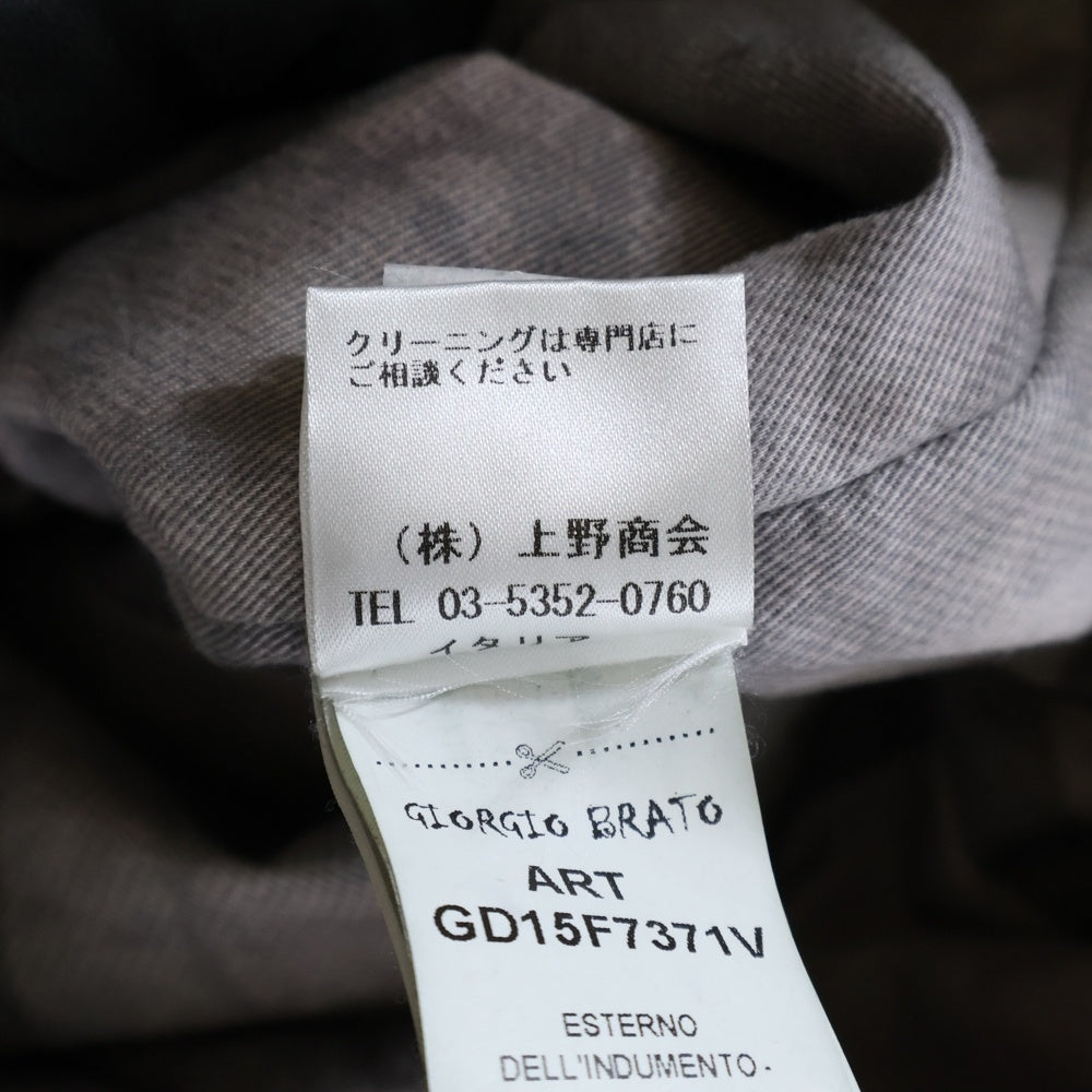 GIORGIO BRATO(ジョルジオブラット) Lamb Single Riders Jacket フロントジップアップ シングルライダースジャケット ラムレザージャケット ブラック 963778