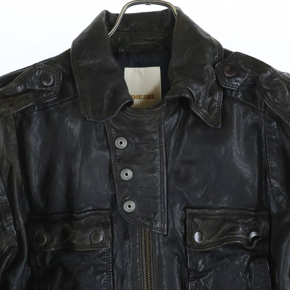 DIESEL(ディーゼル) M-65 ラムレザージャケット ブラウン