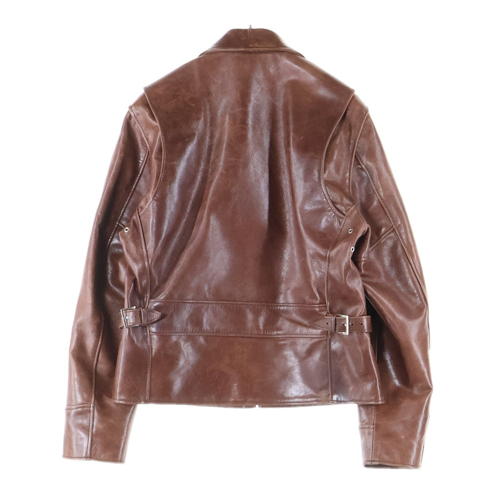 FREEDOM(フリーダム) Horse Leather Jacket フロントジップアップ ホースレザージャケット ブラウン