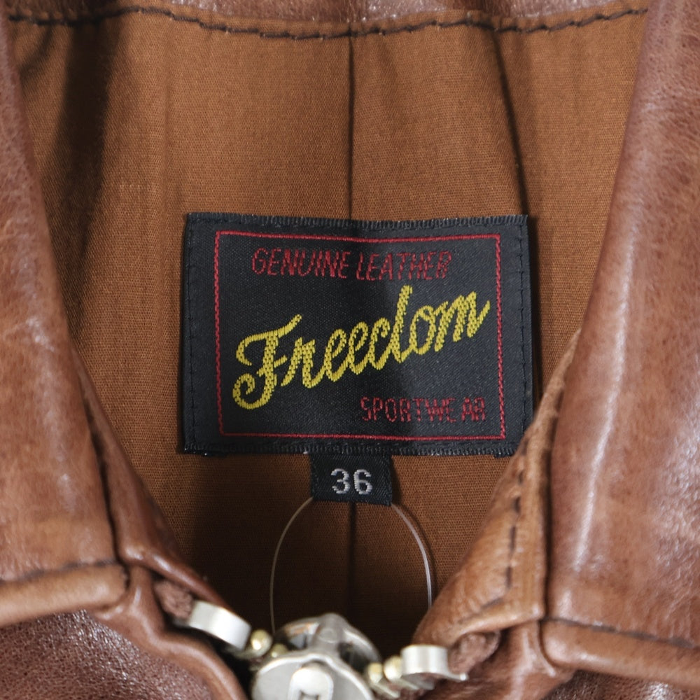 FREEDOM(フリーダム) Horse Leather Jacket フロントジップアップ ホースレザージャケット ブラウン