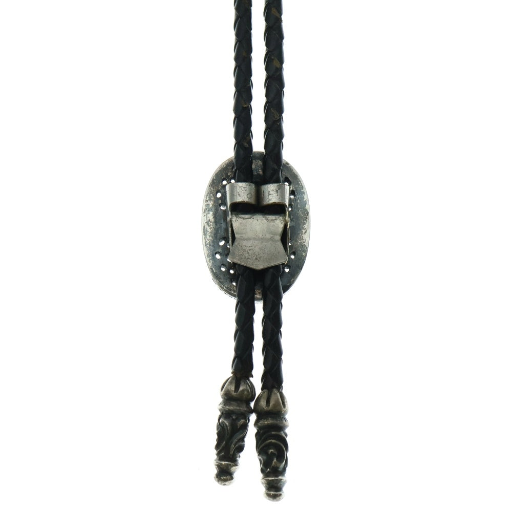 CHROME HEARTS(クロムハーツ) BOLOTIE OVALTINY タイニークラシックループタイ レザーネックレス ブラック