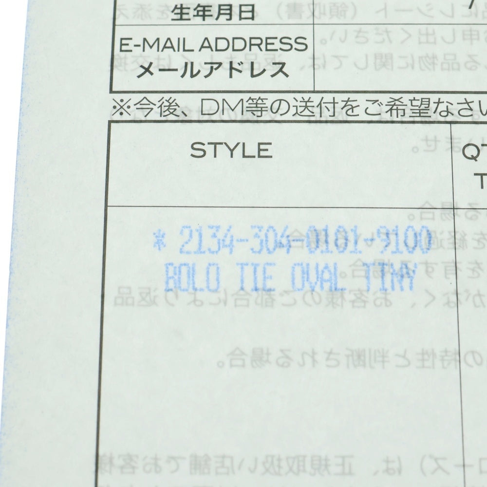 CHROME HEARTS(クロムハーツ) BOLOTIE OVALTINY タイニークラシックループタイ レザーネックレス ブラック