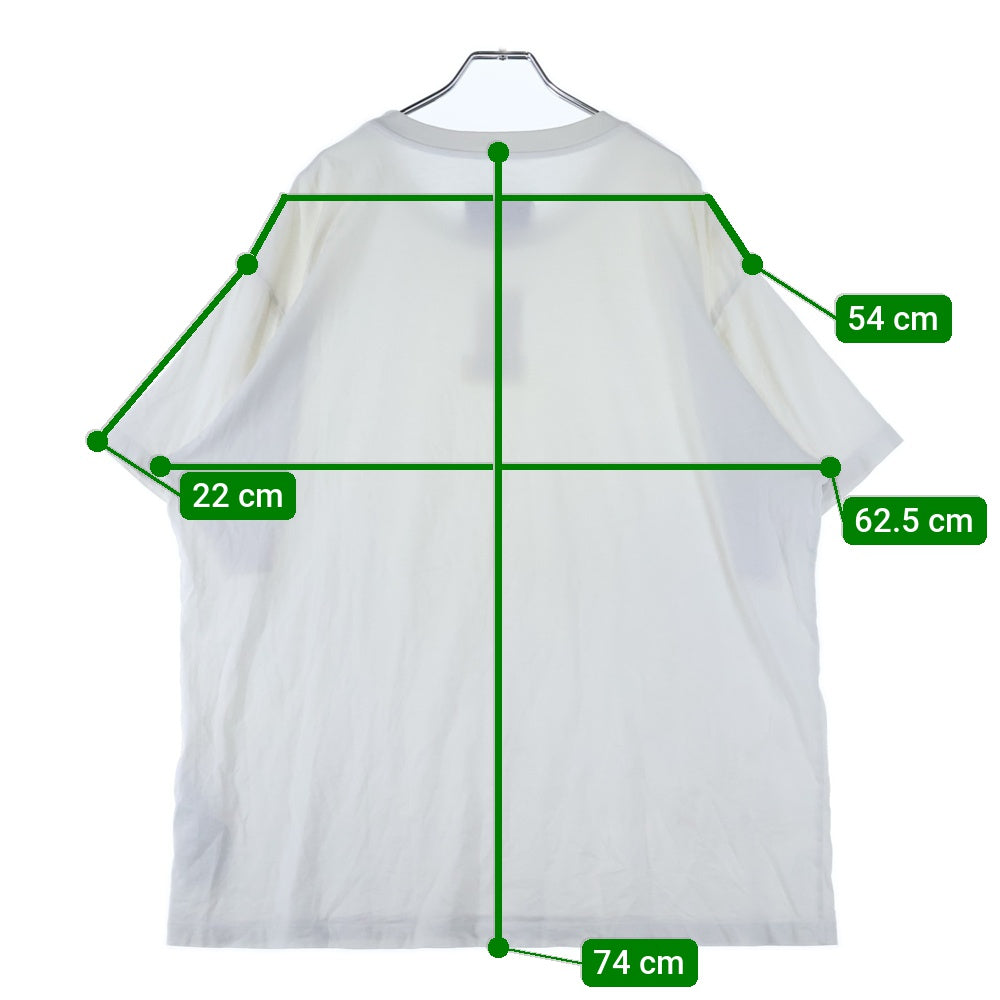 MM6 Maison Margiela(エムエムシックスメゾンマルジェラ) 25AW ナンバリング フロントロゴ クルーネック半袖Tシャツカットソー ホワイト SH0GC0032