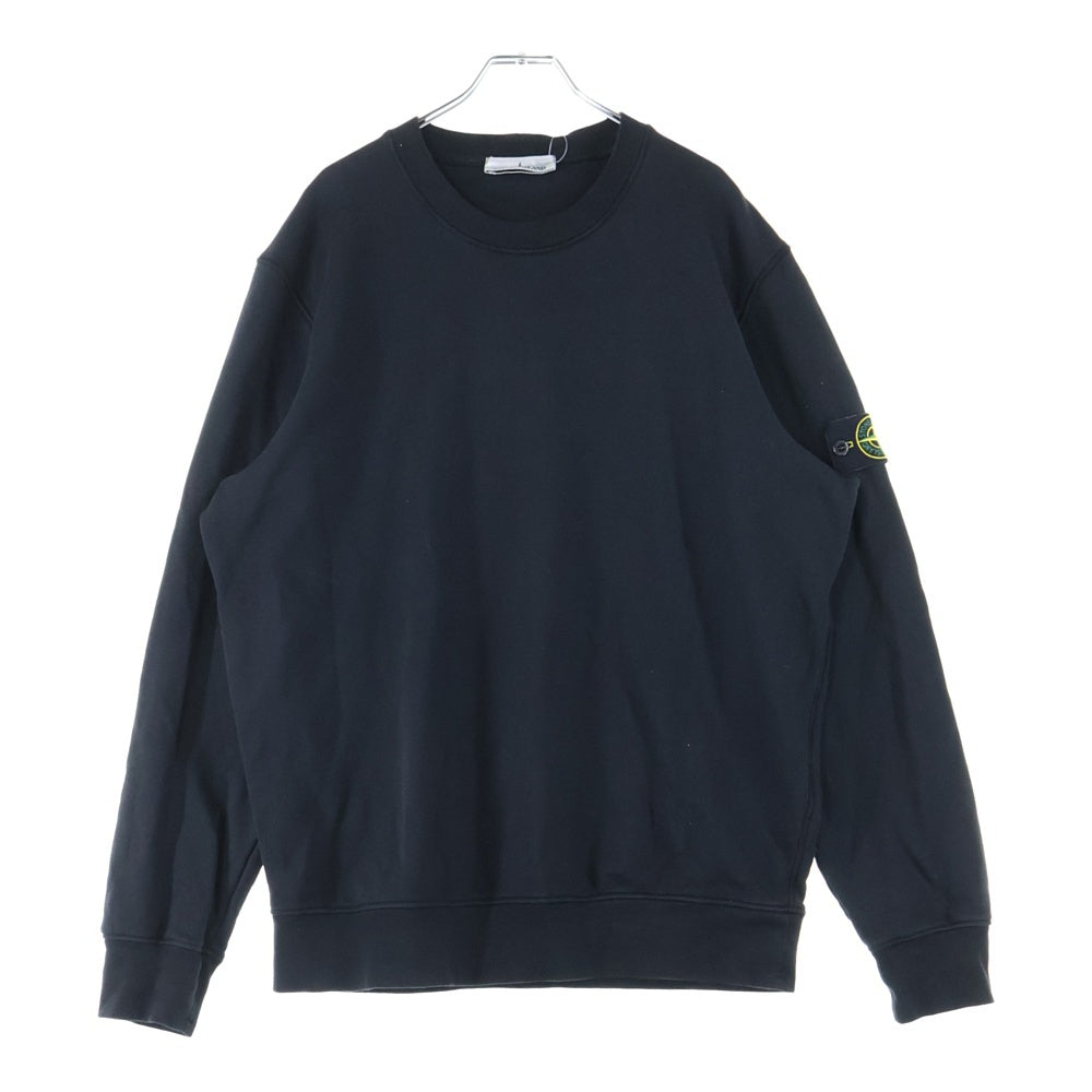STONE ISLAND(ストーンアイランド) 25SS 袖ロゴパッチクルーネック長袖スウェットトレーナー ブラック K1S156100044