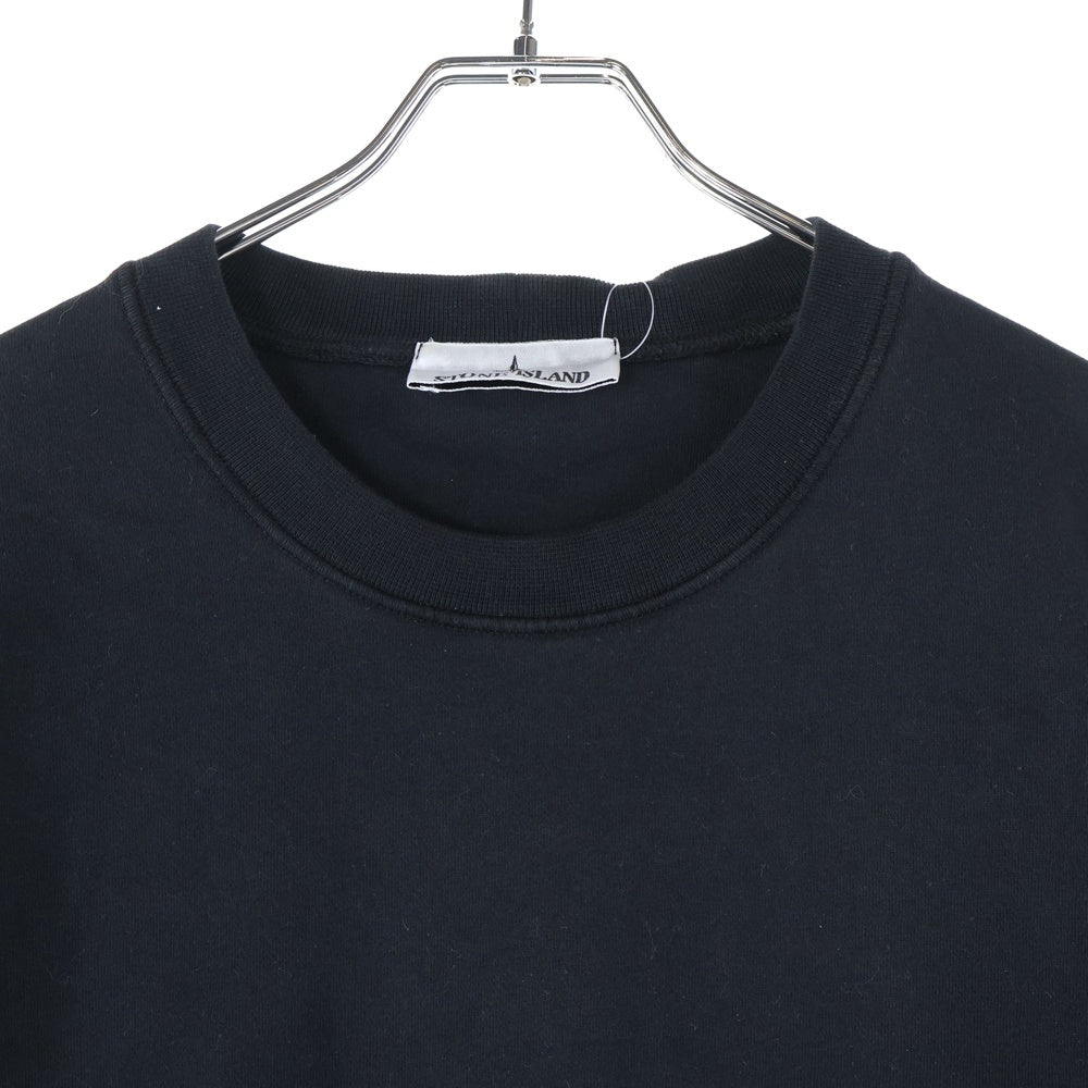 STONE ISLAND(ストーンアイランド) 25SS 袖ロゴパッチクルーネック長袖スウェットトレーナー ブラック K1S156100044