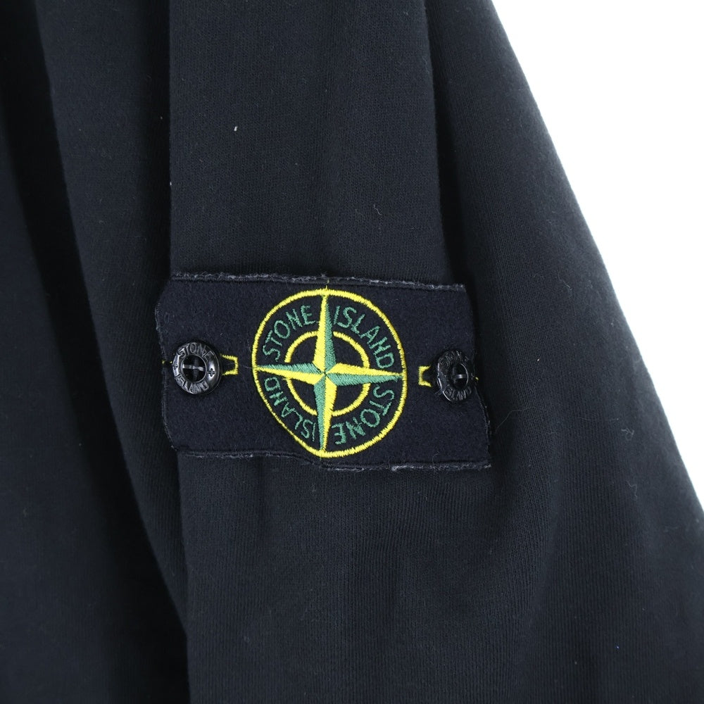 STONE ISLAND(ストーンアイランド) 25SS 袖ロゴパッチクルーネック長袖スウェットトレーナー ブラック K1S156100044
