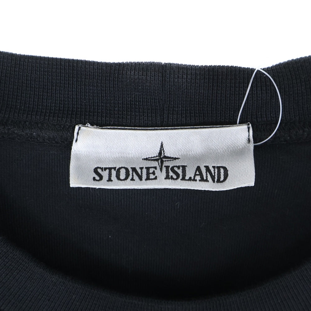 STONE ISLAND(ストーンアイランド) 25SS 袖ロゴパッチクルーネック長袖スウェットトレーナー ブラック K1S156100044