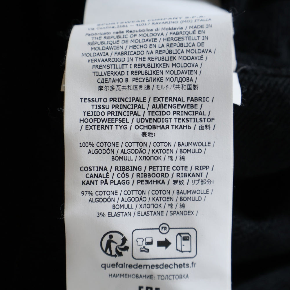 STONE ISLAND(ストーンアイランド) 25SS 袖ロゴパッチクルーネック長袖スウェットトレーナー ブラック K1S156100044