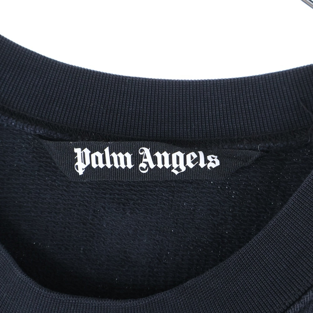 Palm Angels(パームエンジェルス) 24SS BURNING MONOGRAM SWEATSHIRT バーニングモノグラムスウェットトレーナー ブラック PMBA074R24FLE004