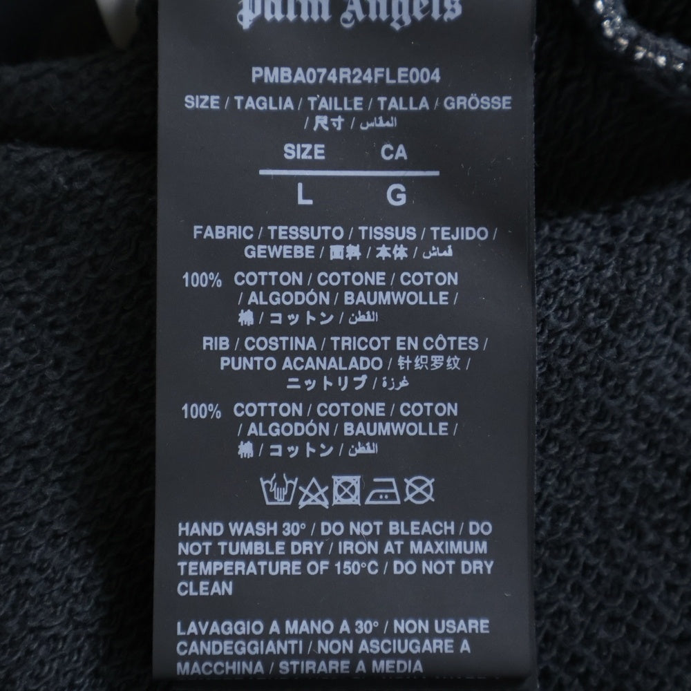 Palm Angels(パームエンジェルス) 24SS BURNING MONOGRAM SWEATSHIRT バーニングモノグラムスウェットトレーナー ブラック PMBA074R24FLE004