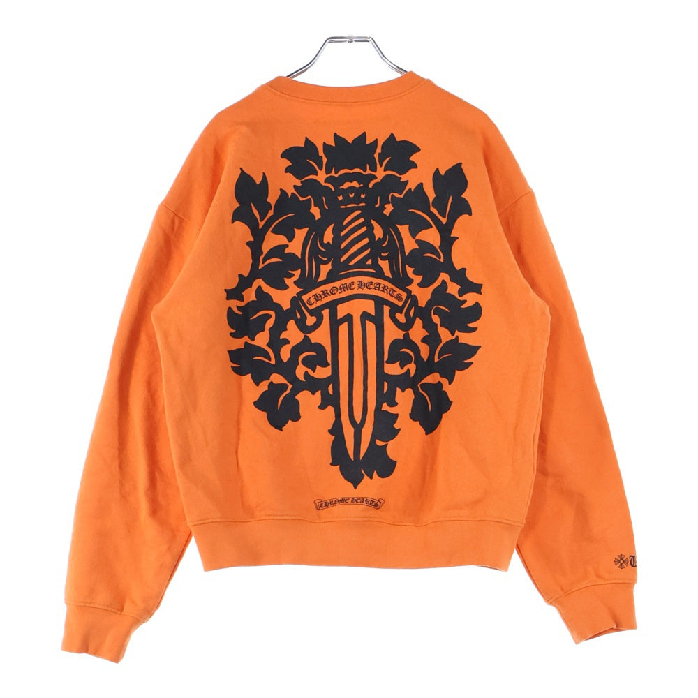 CHROME HEARTS(クロムハーツ) VINE DGR CRW SWT DAGGER ヴァインダガー クルーネックスウェットトレーナー オレンジ