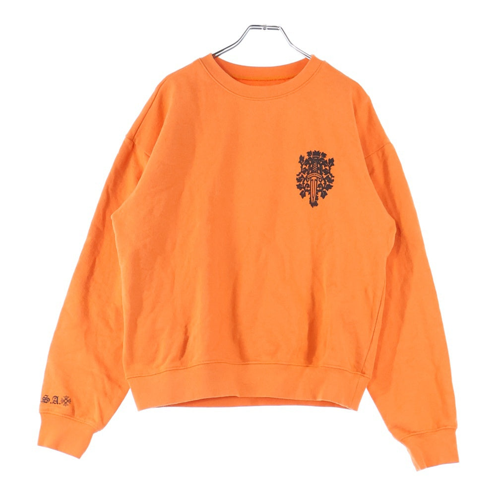CHROME HEARTS(クロムハーツ) VINE DGR CRW SWT DAGGER ヴァインダガー クルーネックスウェットトレーナー オレンジ