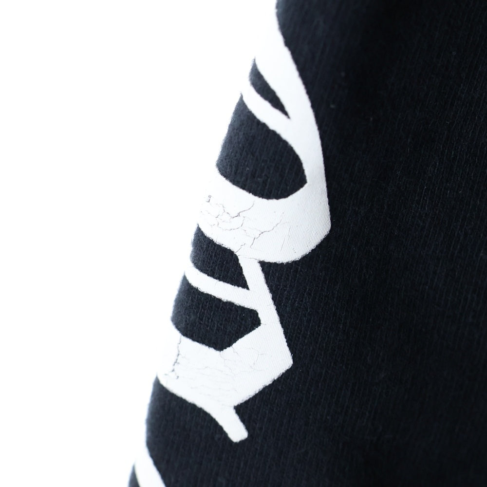CHROME HEARTS(クロムハーツ) SWTSHRT HD ZIP 裏地サーマル アーム英字プリント ダガージップパーカー フーディ ブラック