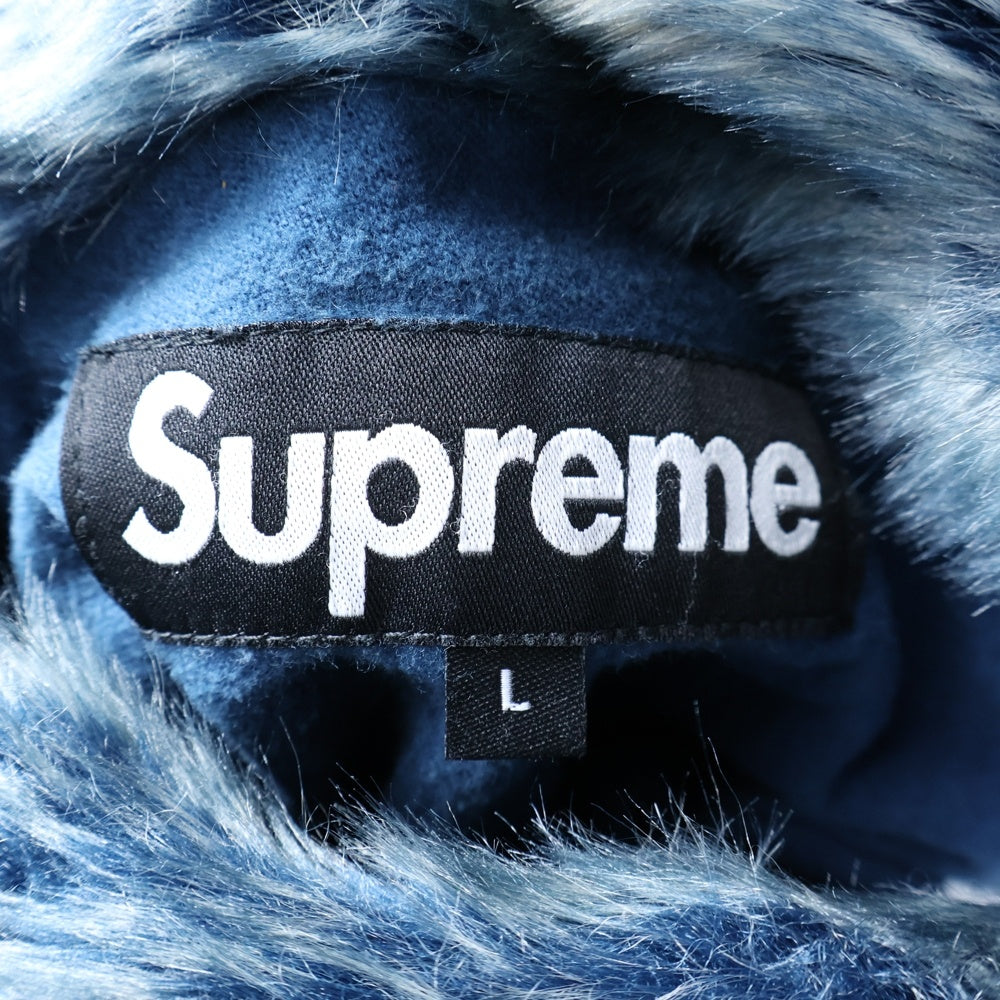 SUPREME(シュプリーム) 20AW Faux Fur Reversible Hooded Jacket リバーシブル フェイク ファー フーディ ジャケット ブルー