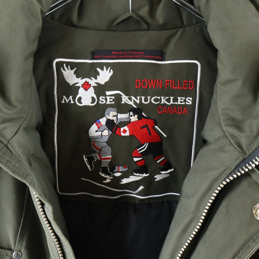 MOOSE KNUCKLES(ムースナックルズ) STIRLING PARKA フーデットジップアップダウンジャケット カーキ 20AU-MK4661MP