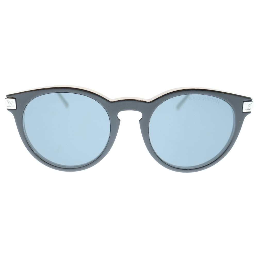 LOUIS VUITTON(ルイヴィトン) LVライズ ラウンド サングラス アイウェア メガネ 眼鏡 ブラック/シルバー 53□22‐150 Z1669E