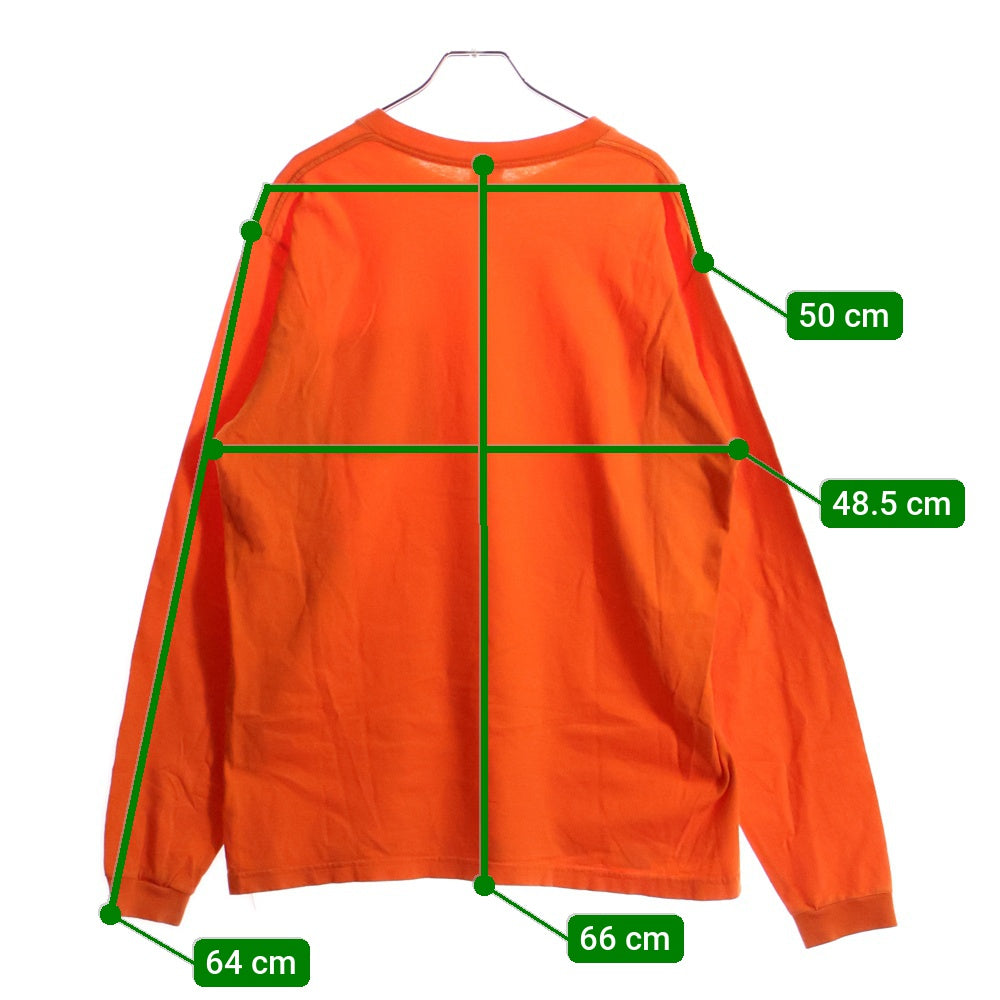 PATAGONIA(パタゴニア) ORGANIC COTTON Pocket L/S TEE USA製 オーガニックコットン ポケット クルーネック長袖Tシャツカットソー ロングスリーブ ロンT オレンジ