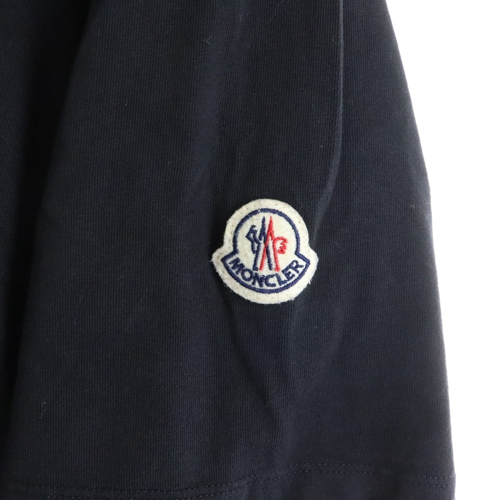 MONCLER(モンクレール) NECK LOGO T-SHIRTS ネックロゴクルーネック半袖カットソー 半袖Tシャツ ブラック J10918C00024
