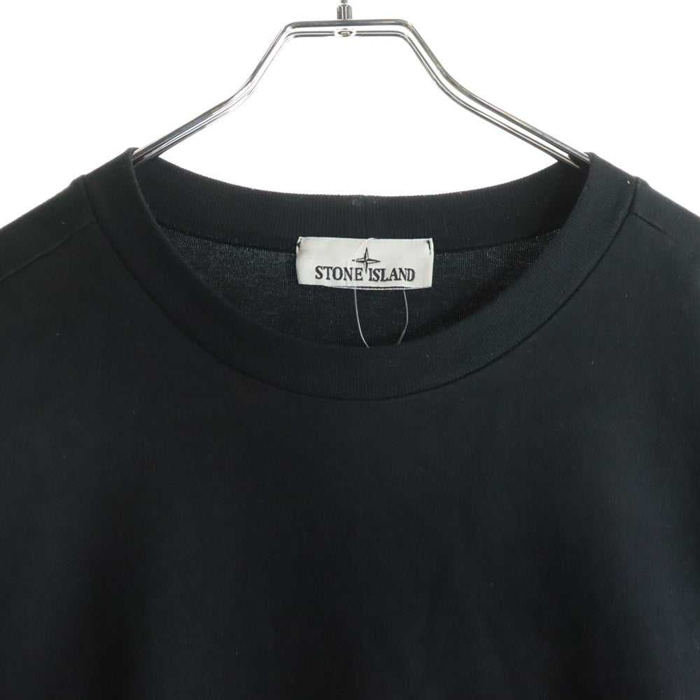 STONE ISLAND(ストーンアイランド) HEAVY COTTON JERSEY SWEAT SHIRT ヘビーコットンジャージー 長袖カットソー 長袖Tシャツ ロングスリーブカットソー ロンT ブラック 811563750