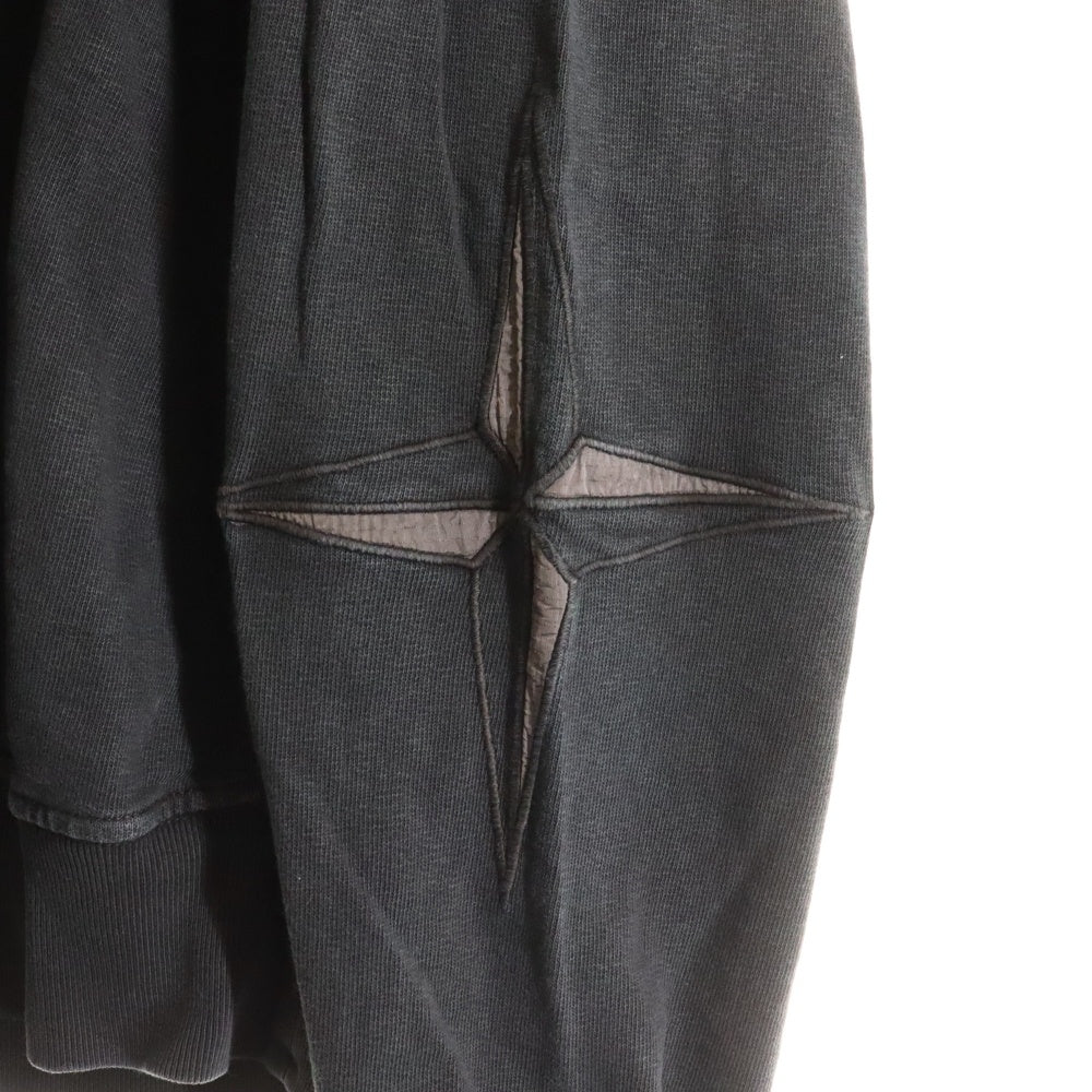 STONE ISLAND(ストーンアイランド) LOGO HOODIE ロゴ刺繍プルオーバースウェットパーカー フーディー ブラック 701561161