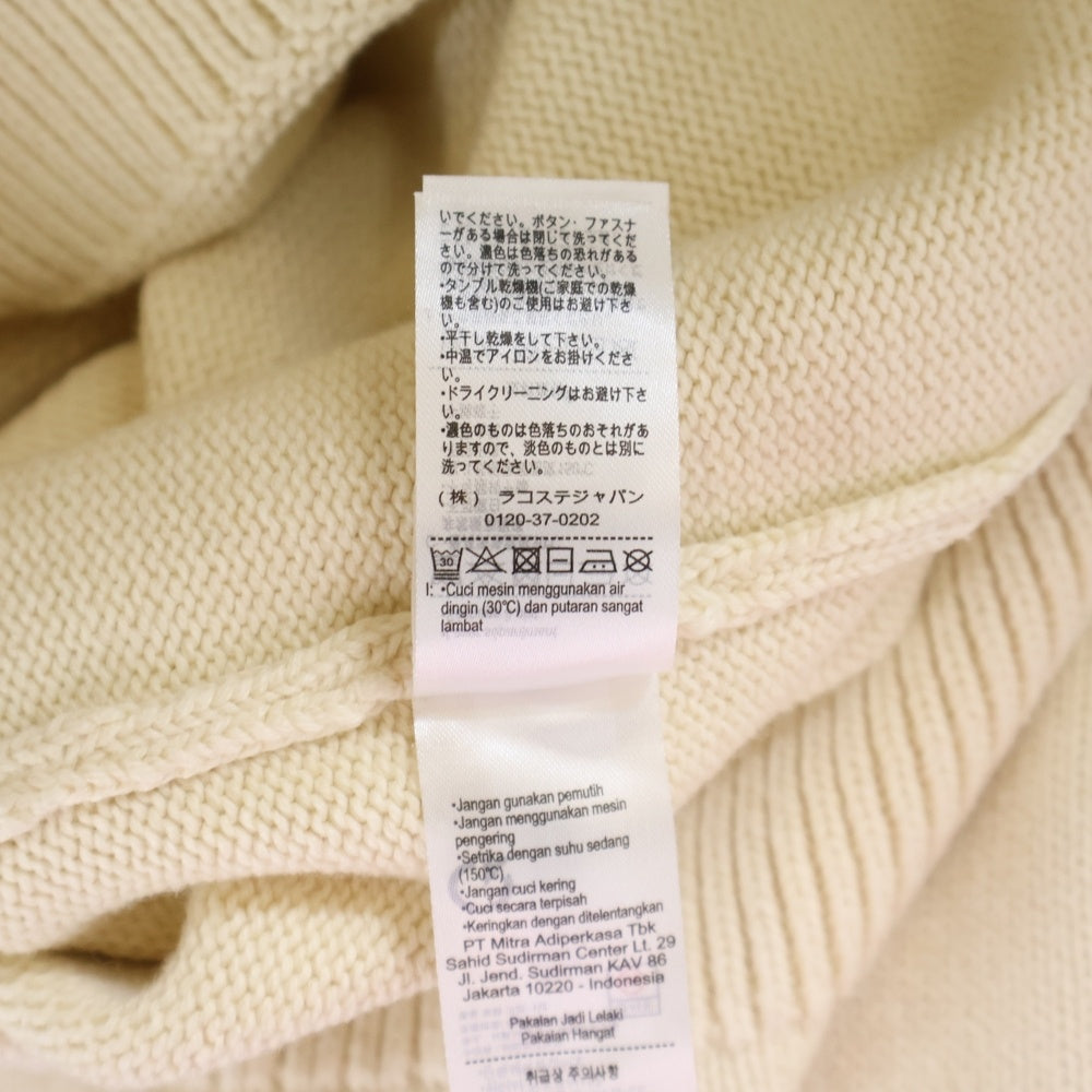 LACOSTE(ラコステ) CREW NECK SWEATER カレッジデザインクルーネックセーター ニット ホワイト AH6789