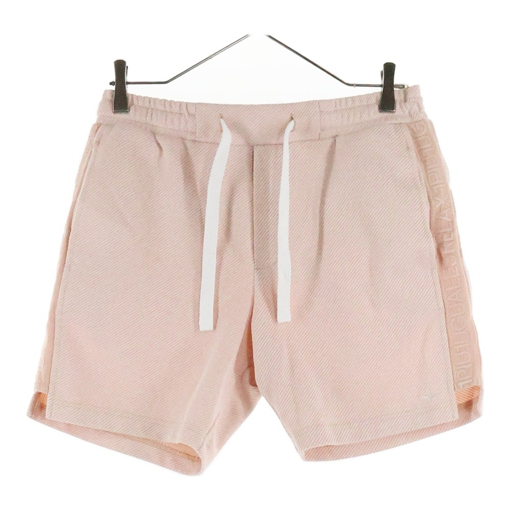 1 PIU 1 UGUALE 3 RELAX(ウノピゥウノウグァーレトレ) SIDE LOGO SHORT PANTS サイドロゴプリントショートパンツ ショーツ ピンク