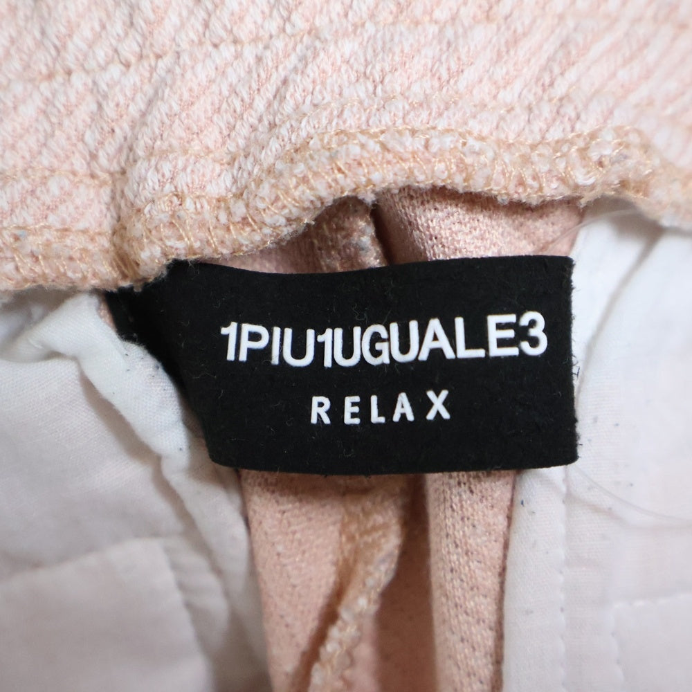 1 PIU 1 UGUALE 3 RELAX(ウノピゥウノウグァーレトレ) SIDE LOGO SHORT PANTS サイドロゴプリントショートパンツ ショーツ ピンク