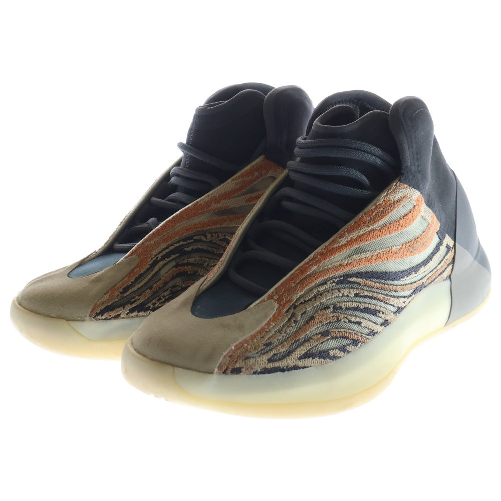adidas(アディダス) YEEZY QNTM FLASH ORANGE GW5314 イージー クオンタム ハイカットスニーカー US8.5/26.5cm グレー/オレンジ