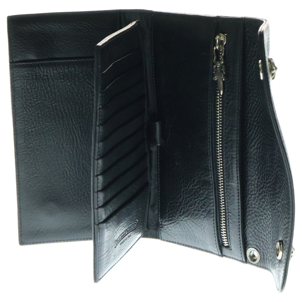 CHROME HEARTS(クロムハーツ) WAVE ウェーブ レザーウォレット 財布 ブラック BCA375