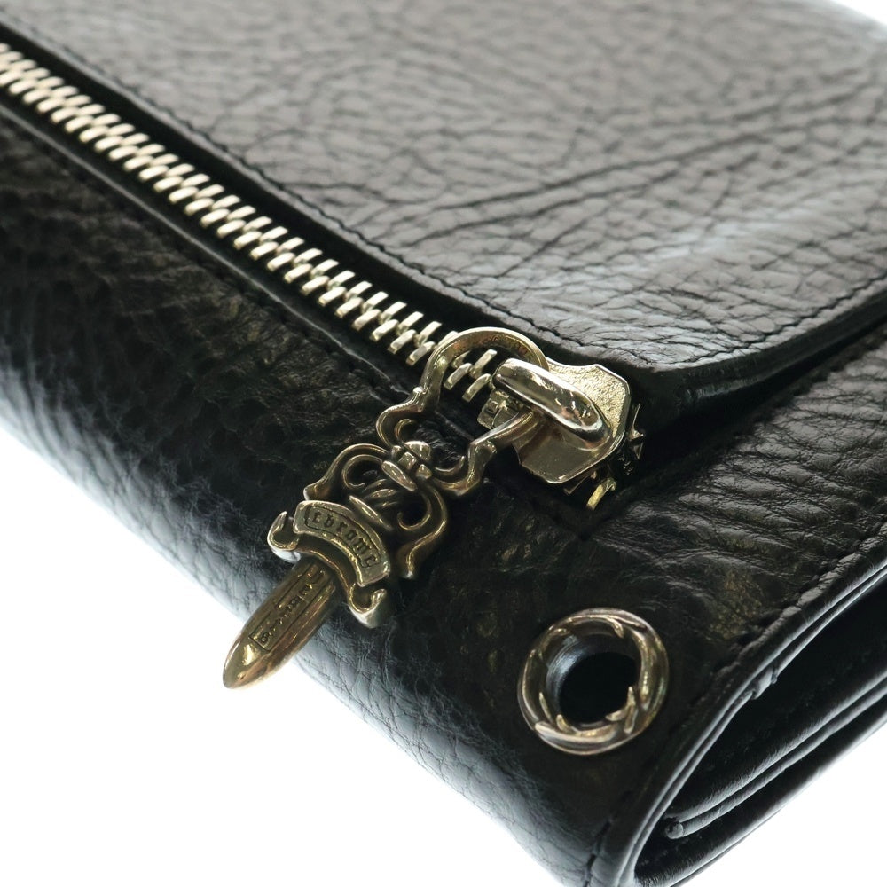 CHROME HEARTS(クロムハーツ) WAVE ウェーブ レザーウォレット 財布 ブラック BCA375