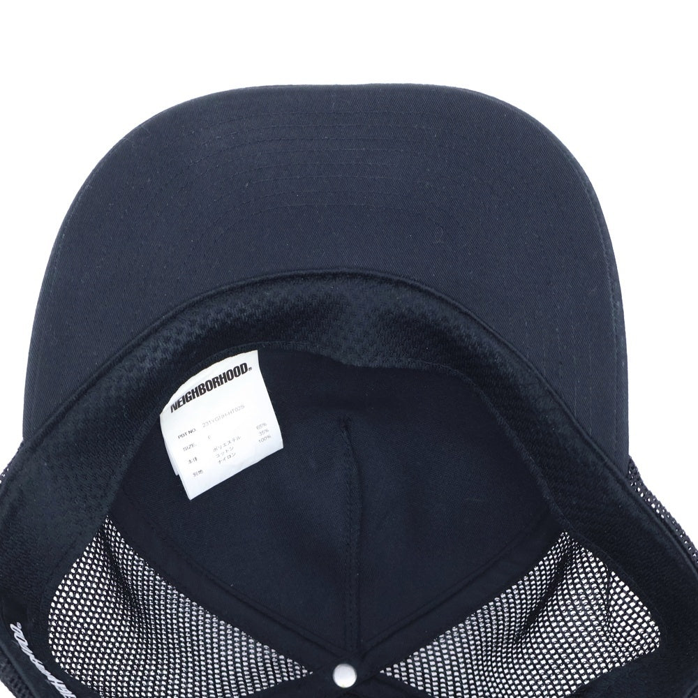 NEIGHBORHOOD(ネイバーフッド) Logo Print Mesh Cap 231YGNH-HT02S ロゴ プリント メッシュキャップ ブラック