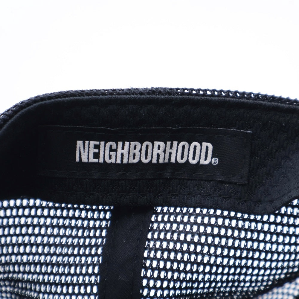 NEIGHBORHOOD(ネイバーフッド) Logo Print Mesh Cap 231YGNH-HT02S ロゴ プリント メッシュキャップ ブラック