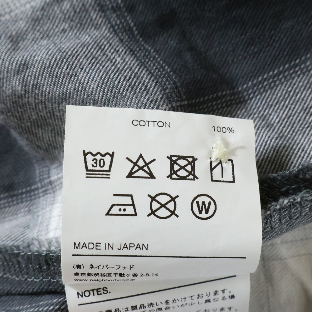 NEIGHBORHOOD(ネイバーフッド) B&C/C-SHIRT SS 211ARNH-SHM04 半袖チェックシャツ ブラック/ホワイト