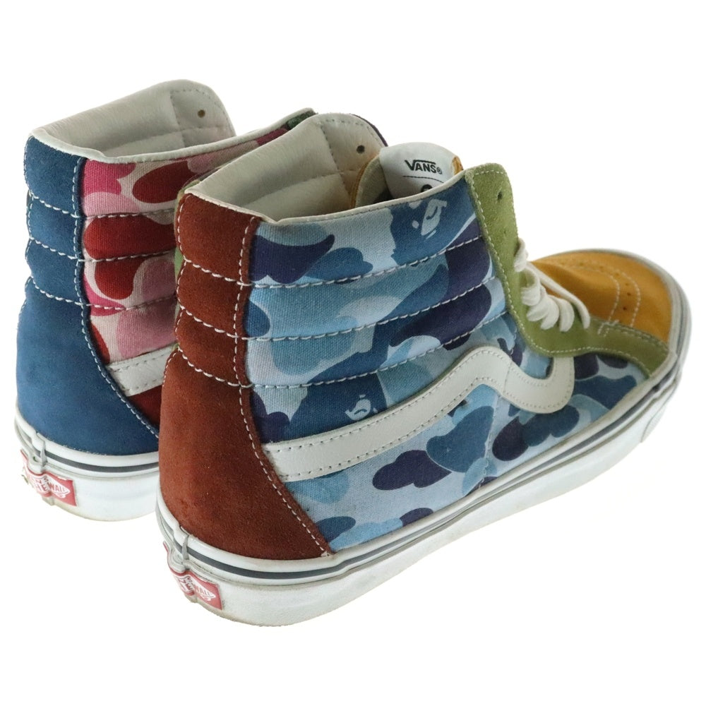 VANS(ヴァンズ) ×A BATHING APE Sk8-Hi VN0A38GF7BM ×アベイシングエイプ ハイカットスニーカー マルチカラー US10.5/28.5cm