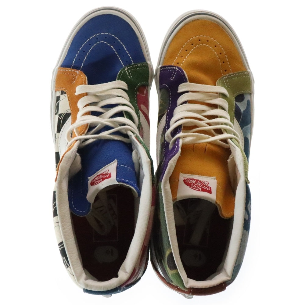 VANS(ヴァンズ) ×A BATHING APE Sk8-Hi VN0A38GF7BM ×アベイシングエイプ ハイカットスニーカー マルチカラー US10.5/28.5cm