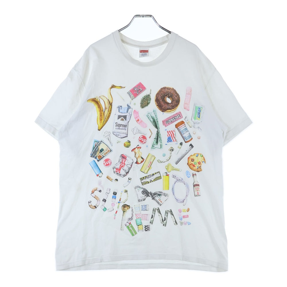 SUPREME(シュプリーム) 23SS Trash Tee トラッシュ プリント 半袖Tシャツ 半袖カットソー ホワイト