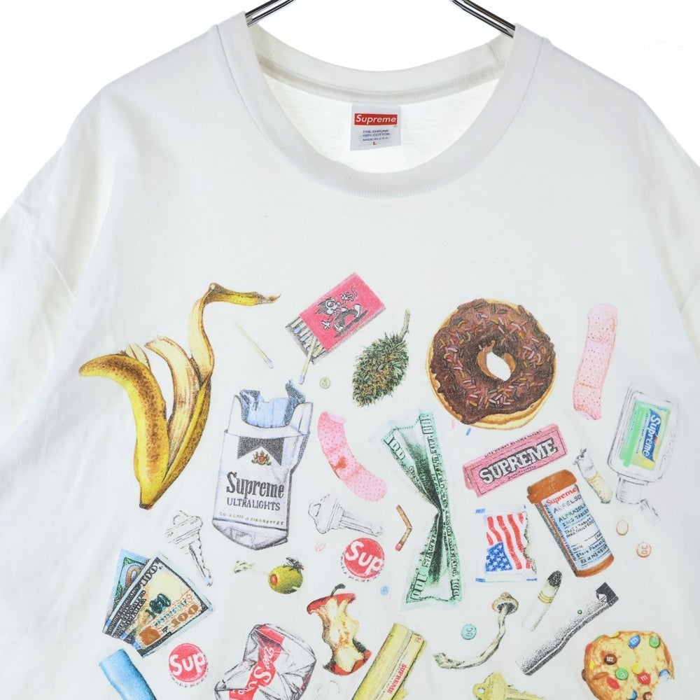 SUPREME(シュプリーム) 23SS Trash Tee トラッシュ プリント 半袖Tシャツ 半袖カットソー ホワイト