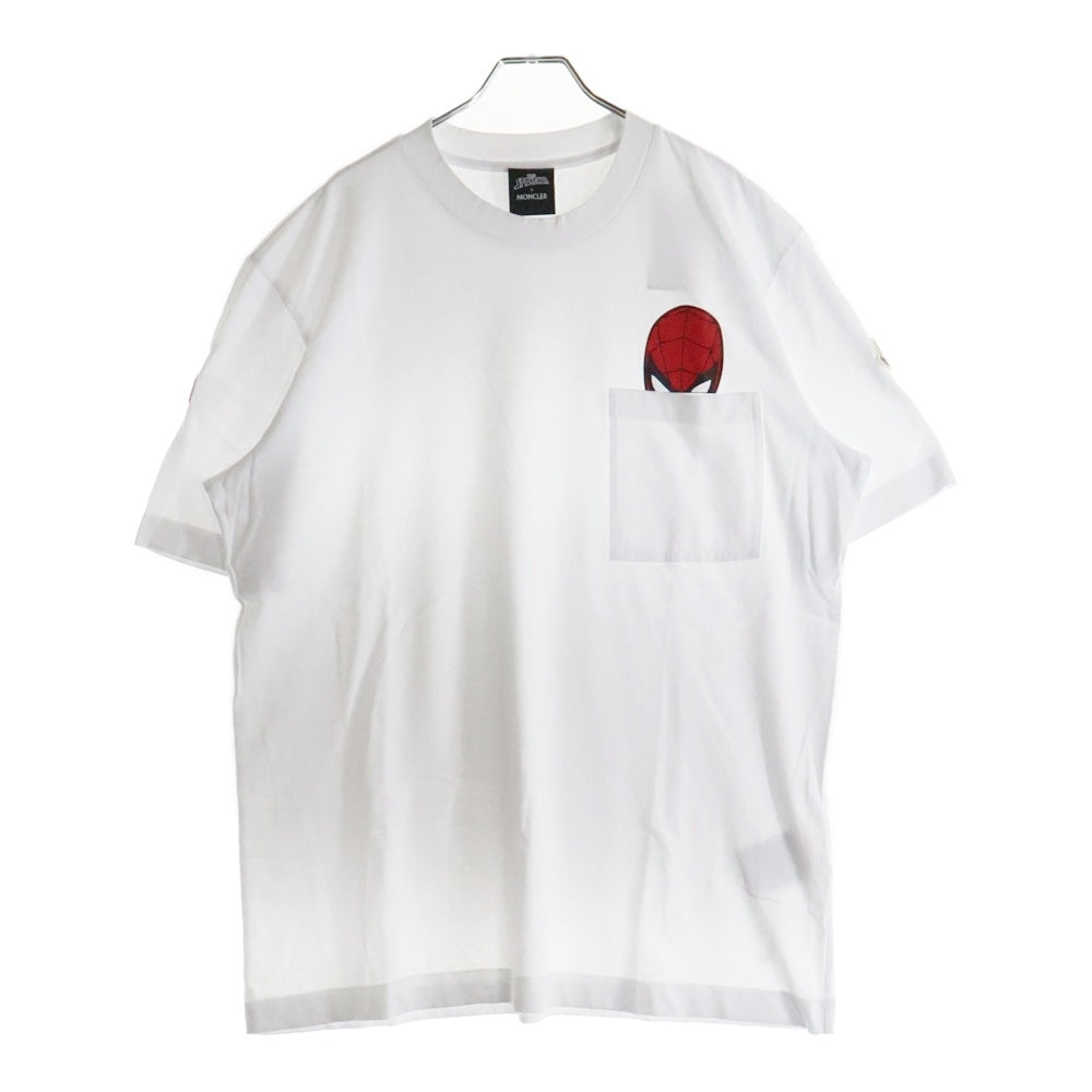 MONCLER(モンクレール) 22AW ×SPIDERMAN SS TSHIRT H20918C00005 ×スパイダーマン クルーネック半袖Tシャツカットソー ホワイト