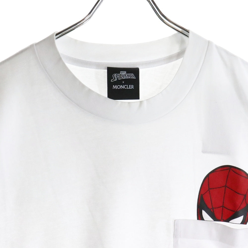 MONCLER(モンクレール) 22AW ×SPIDERMAN SS TSHIRT H20918C00005 ×スパイダーマン クルーネック半袖Tシャツカットソー ホワイト