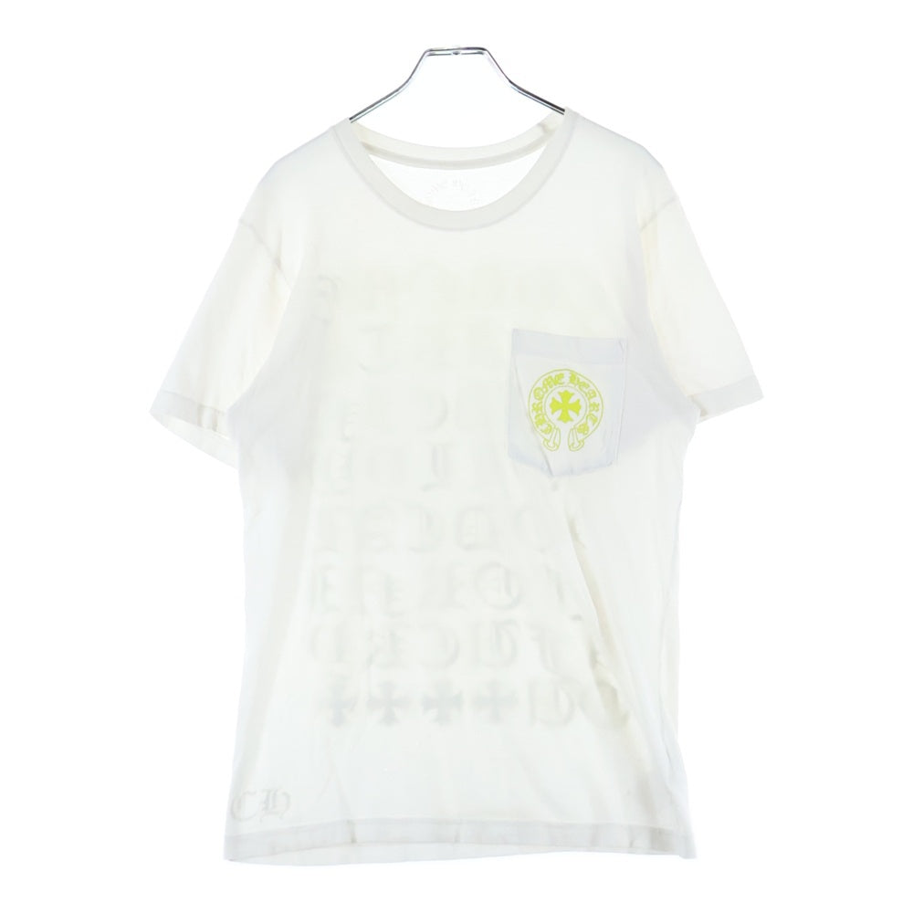 CHROME HEARTS(クロムハーツ) Yellow Made In Hollywood イエロー メイドインハリウッド プリント半袖Tシャツ 半袖カットソー ホワイト