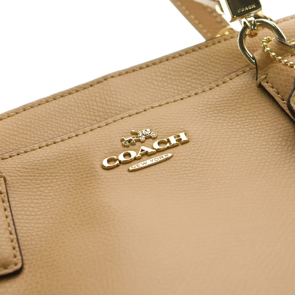 ベージュ スポーツロゴ ハンドバッグ COACH(コーチ) ロゴ2WAYショルダーバッグ F34663 ベージュ レディース