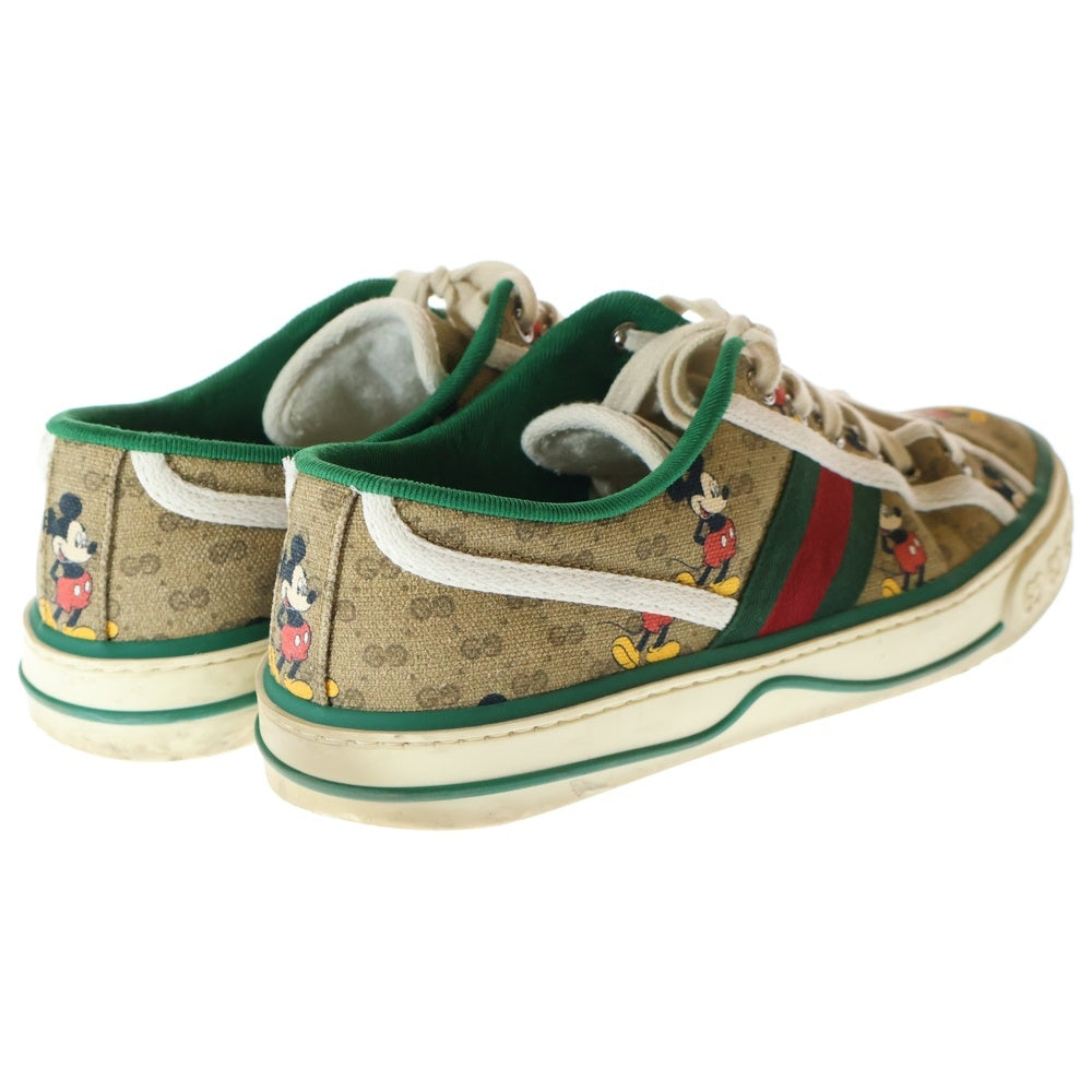 GUCCI(グッチ) ×Disney THE TENNIS ディズニー テニス GGキャンバス ローカットスニーカー シューズ ブラウン