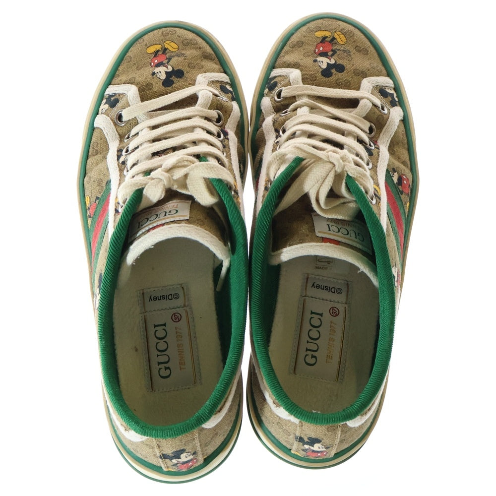 GUCCI(グッチ) ×Disney THE TENNIS ディズニー テニス GGキャンバス ローカットスニーカー シューズ ブラウン