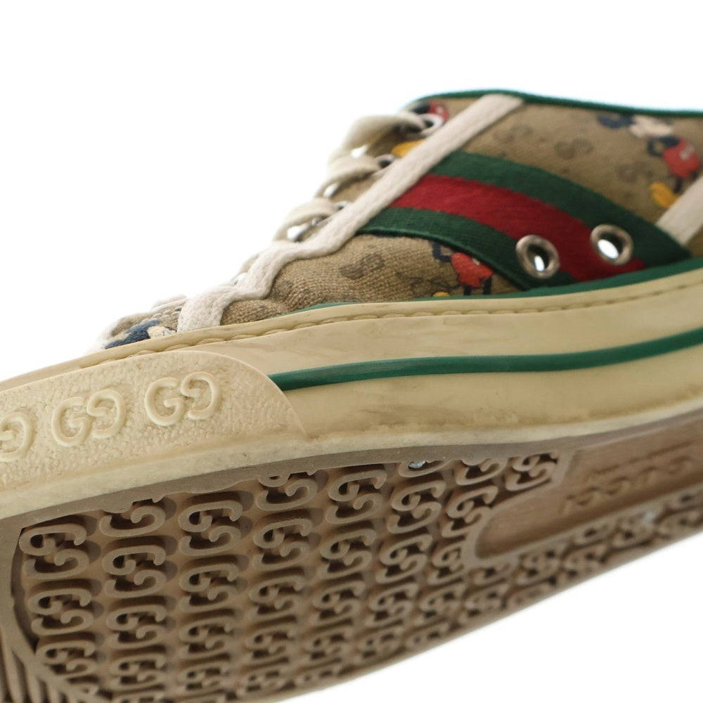 GUCCI(グッチ) ×Disney THE TENNIS ディズニー テニス GGキャンバス ローカットスニーカー シューズ ブラウン