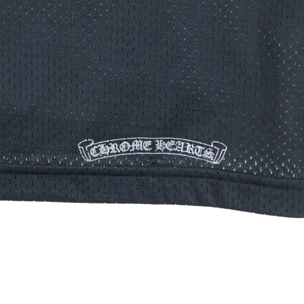新品レア クロムハーツ メッシュ mesh タンクトップ ジャージ ブラック L CHROME HEARTS クロムハーツ MESH WARM UP JERSEY リバーシブル