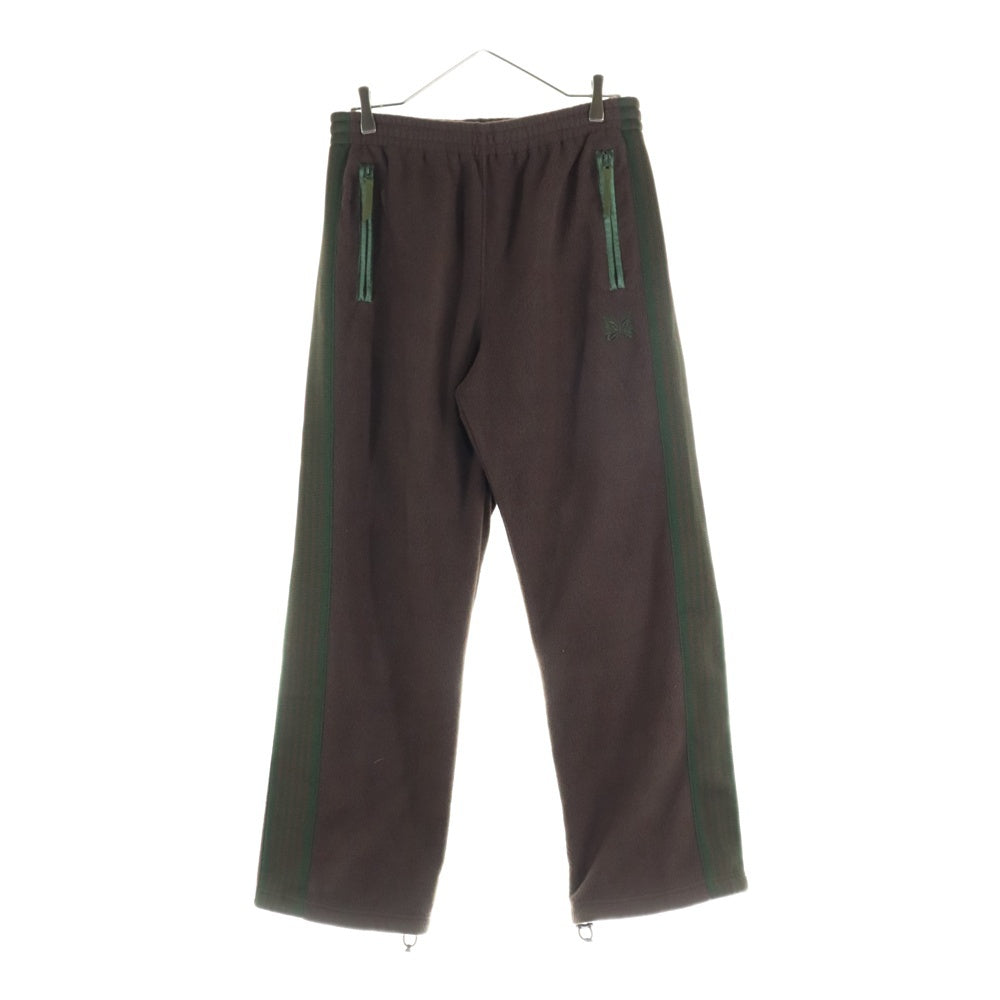 Needles(ニードルス) ×BEAMS FLEECE PANTS ビームス ロゴ刺繍フリースパンツ ブラウン LQ371