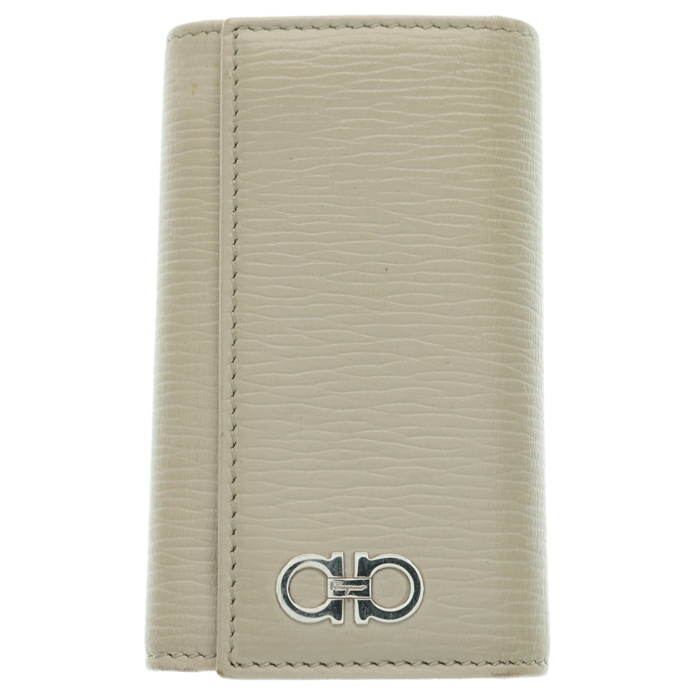 Salvatore Ferragamo(サルヴァトーレ フェラガモ) ガンチーニ6連レザーキーケース グレー