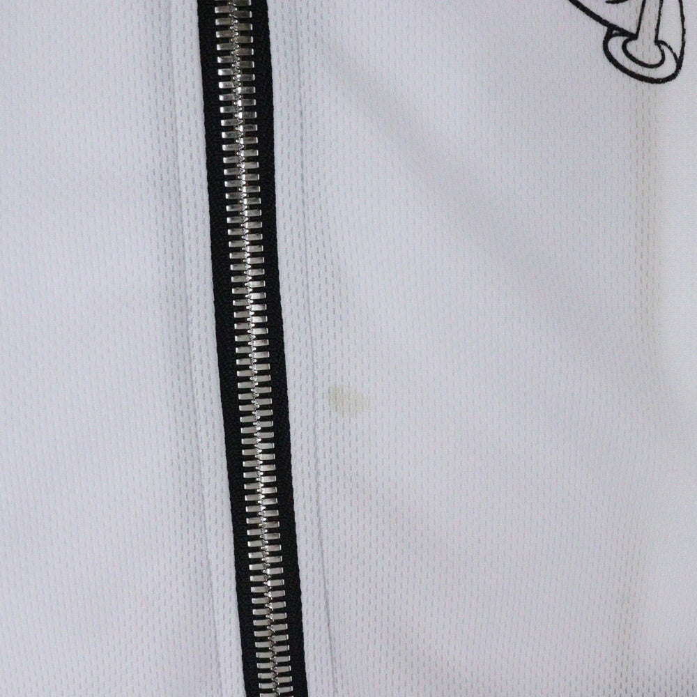 CHROME HEARTS(クロムハーツ) Track Jacket トラックジャケット ダガージップ レザー切替 アームロゴプリント ホースシュープリント ホワイト
