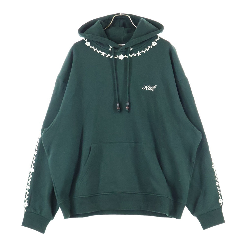 KITH(キス) 25AW Artisanal Floral Nelson Hoodie 25‐072‐060‐0011‐3‐0 アーティザナル フローラル ネルソン プルオーバーパーカー フーディ グリーン